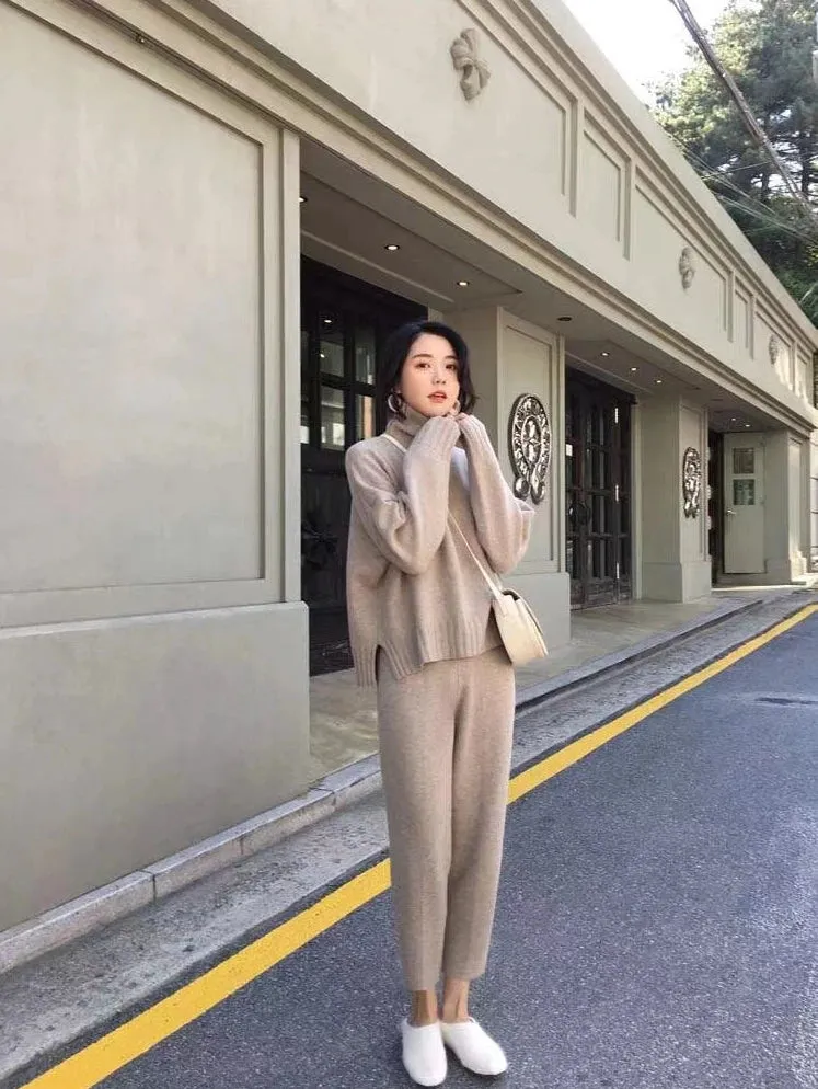 Winter Turtleneck Sweater Set