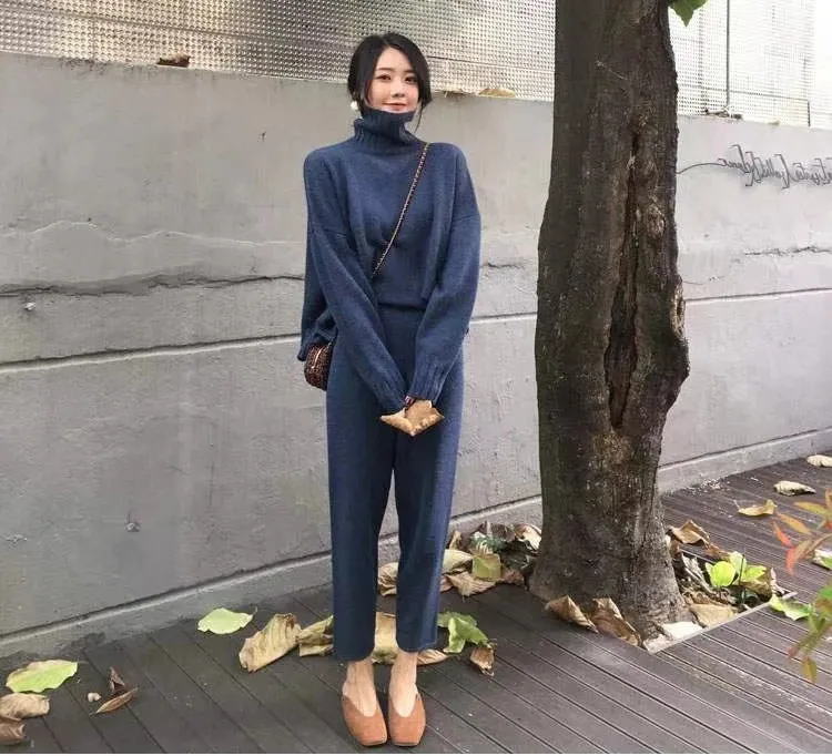 Winter Turtleneck Sweater Set