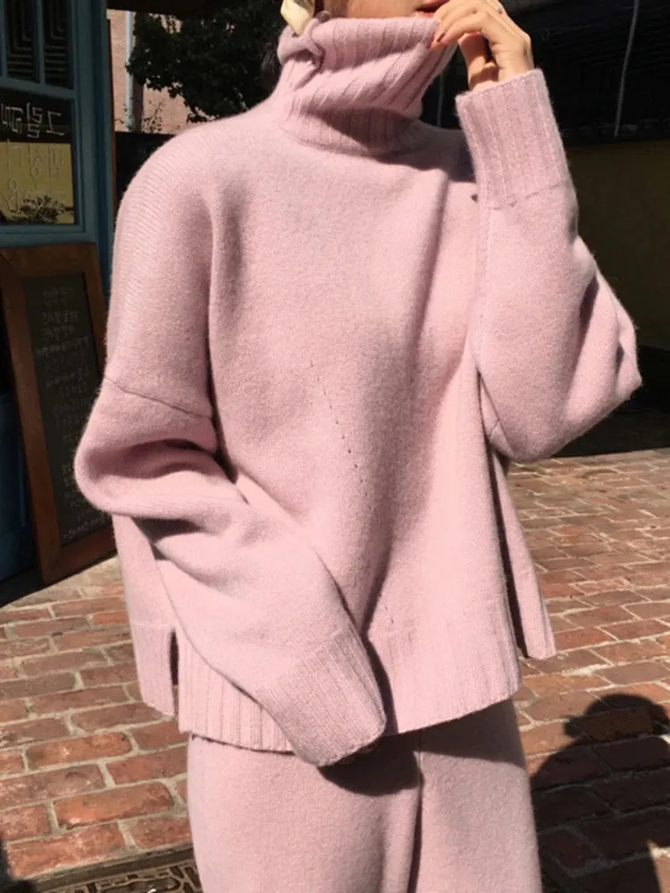 Winter Turtleneck Sweater Set