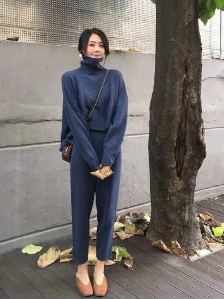 Winter Turtleneck Sweater Set