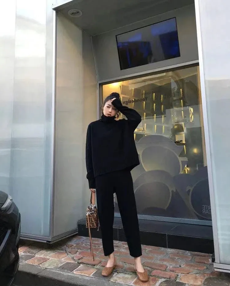 Winter Turtleneck Sweater Set