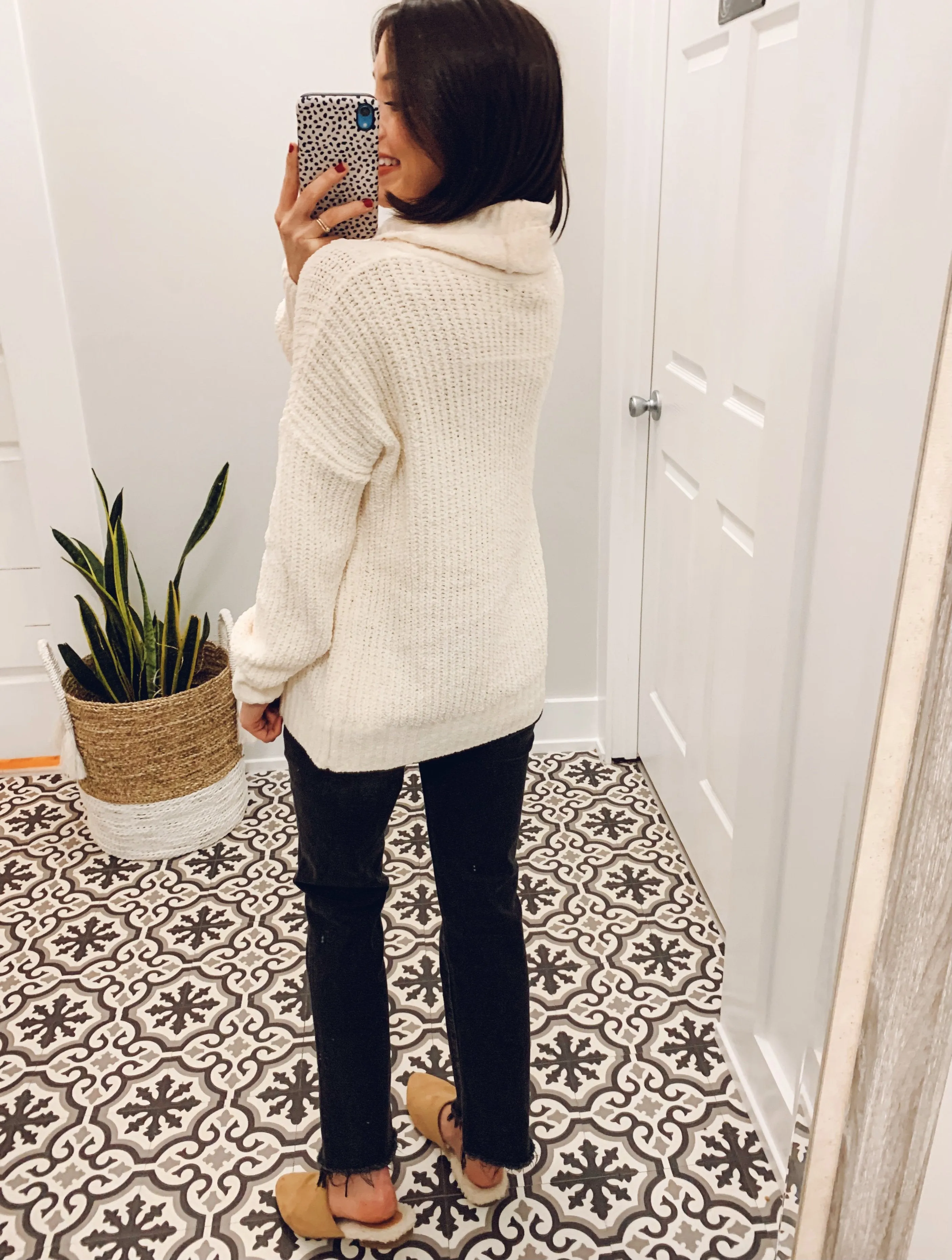 Winter White Cable Knit Sweater