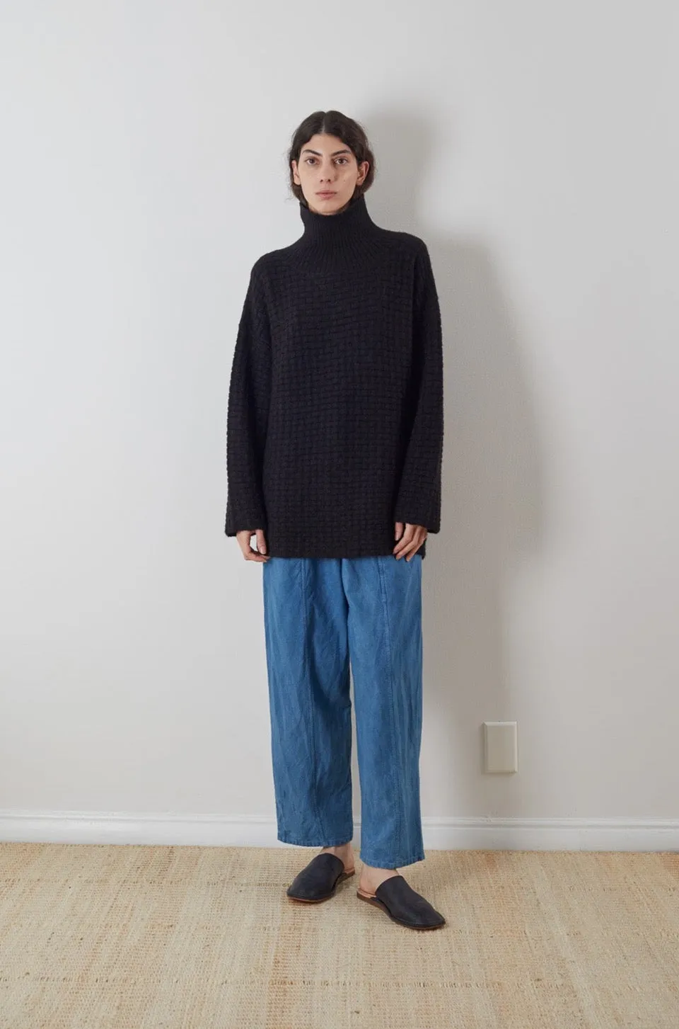 Wol Hide Lattice turtleneck in Onyx