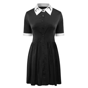 Women Moon Short Sleeve Dress