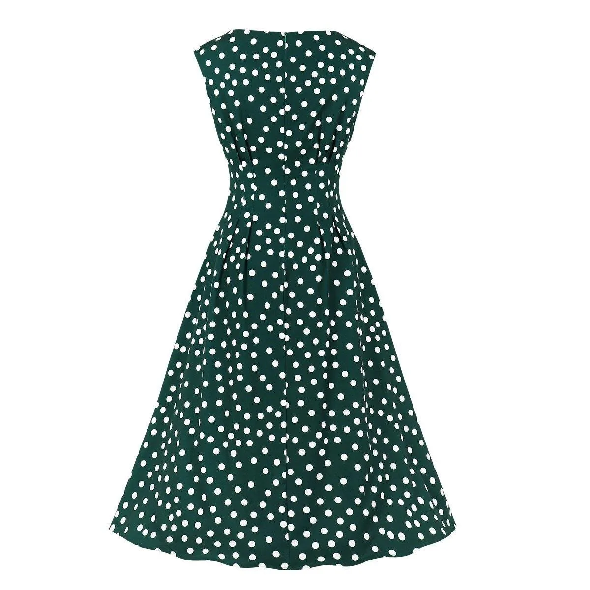 Women Summer Dot Print Retro Dresses