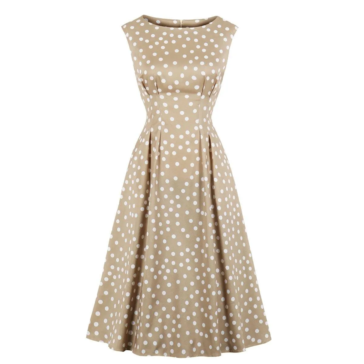Women Summer Dot Print Retro Dresses