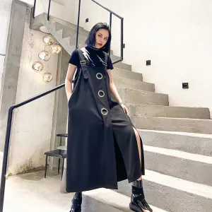 Women Summer Plus Sizes Loose Suspenders Skirt