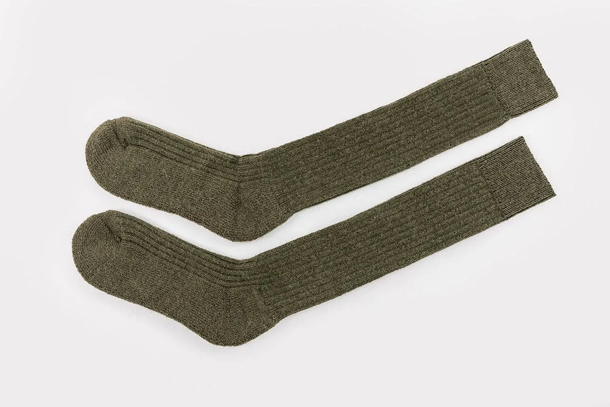 Wool Knee Highs - Moss