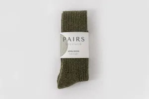 Wool Knee Highs - Moss