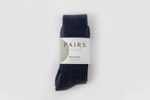 Wool Knee Highs - Navy
