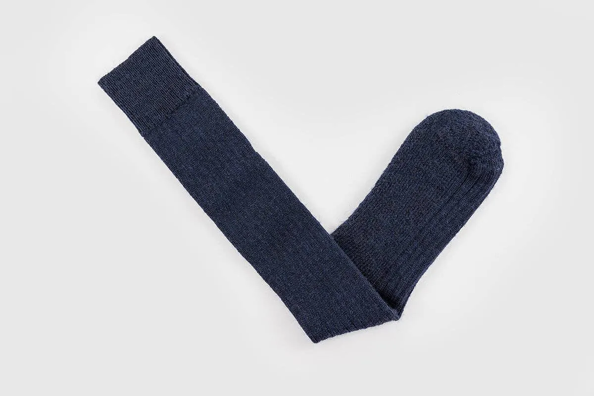 Wool Knee Highs - Navy