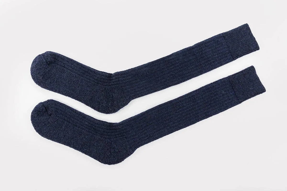 Wool Knee Highs - Navy