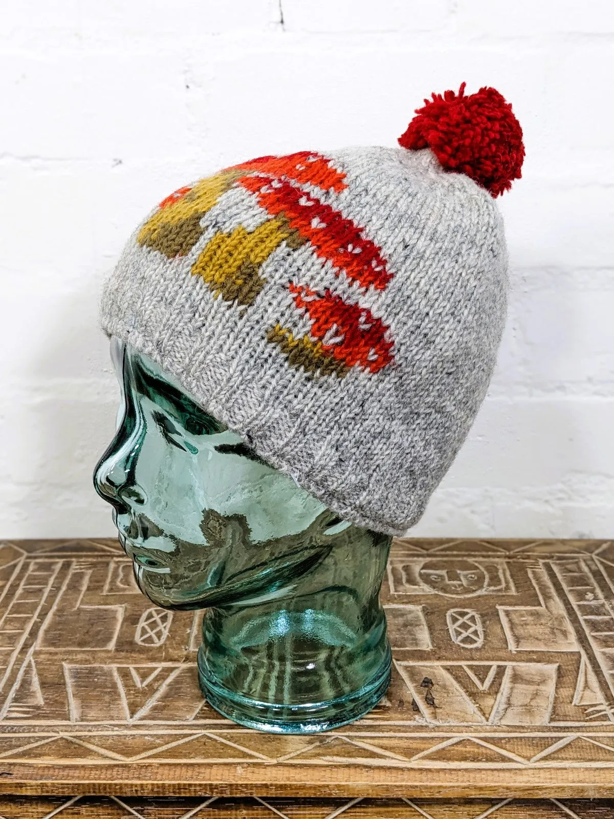 Wool Mushroom Bobble Hat