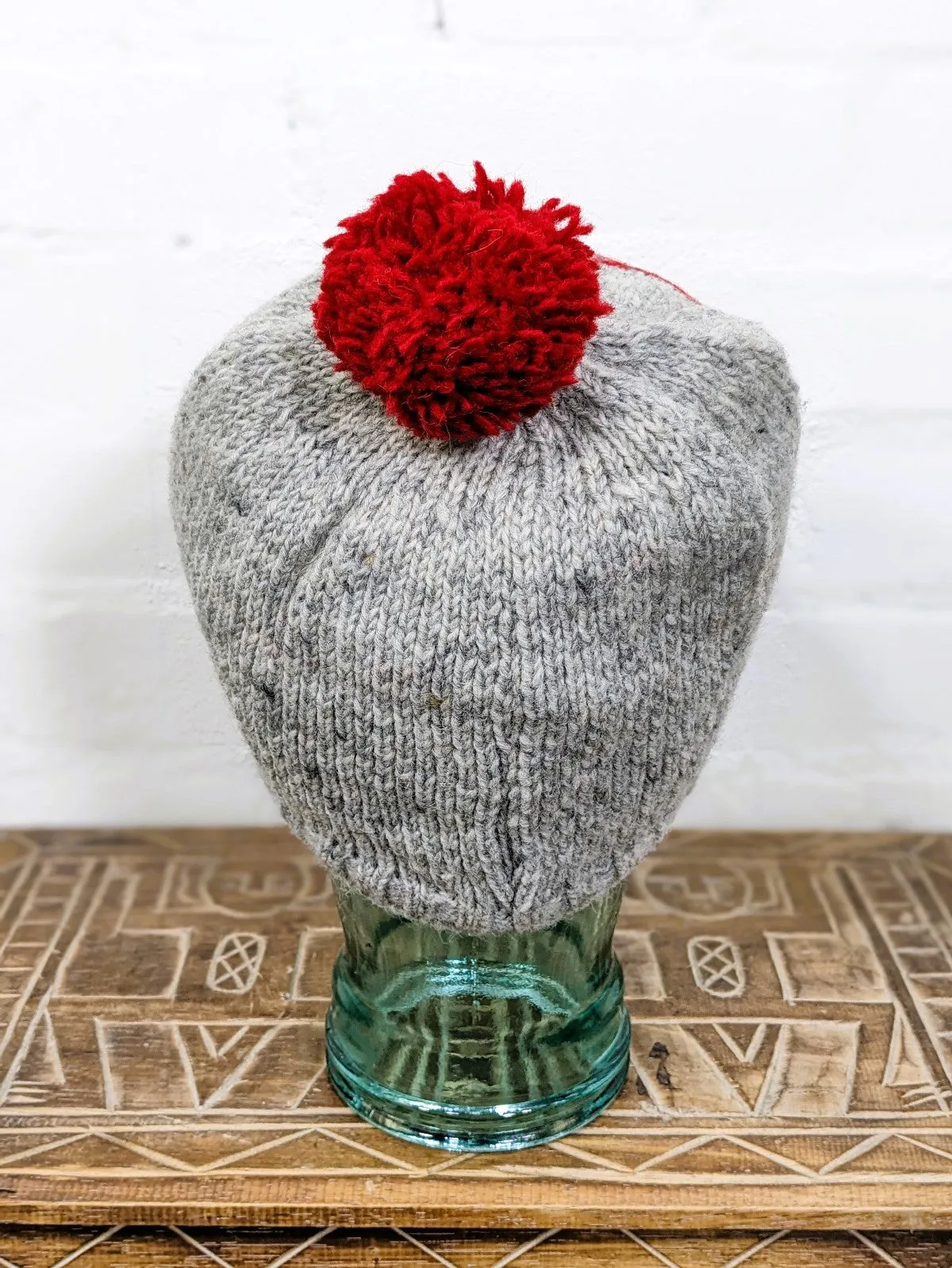Wool Mushroom Bobble Hat