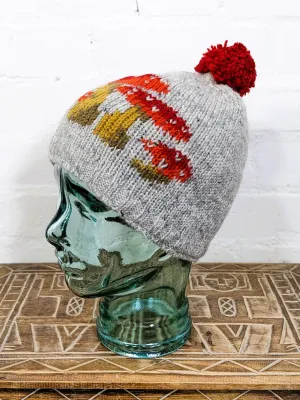 Wool Mushroom Bobble Hat