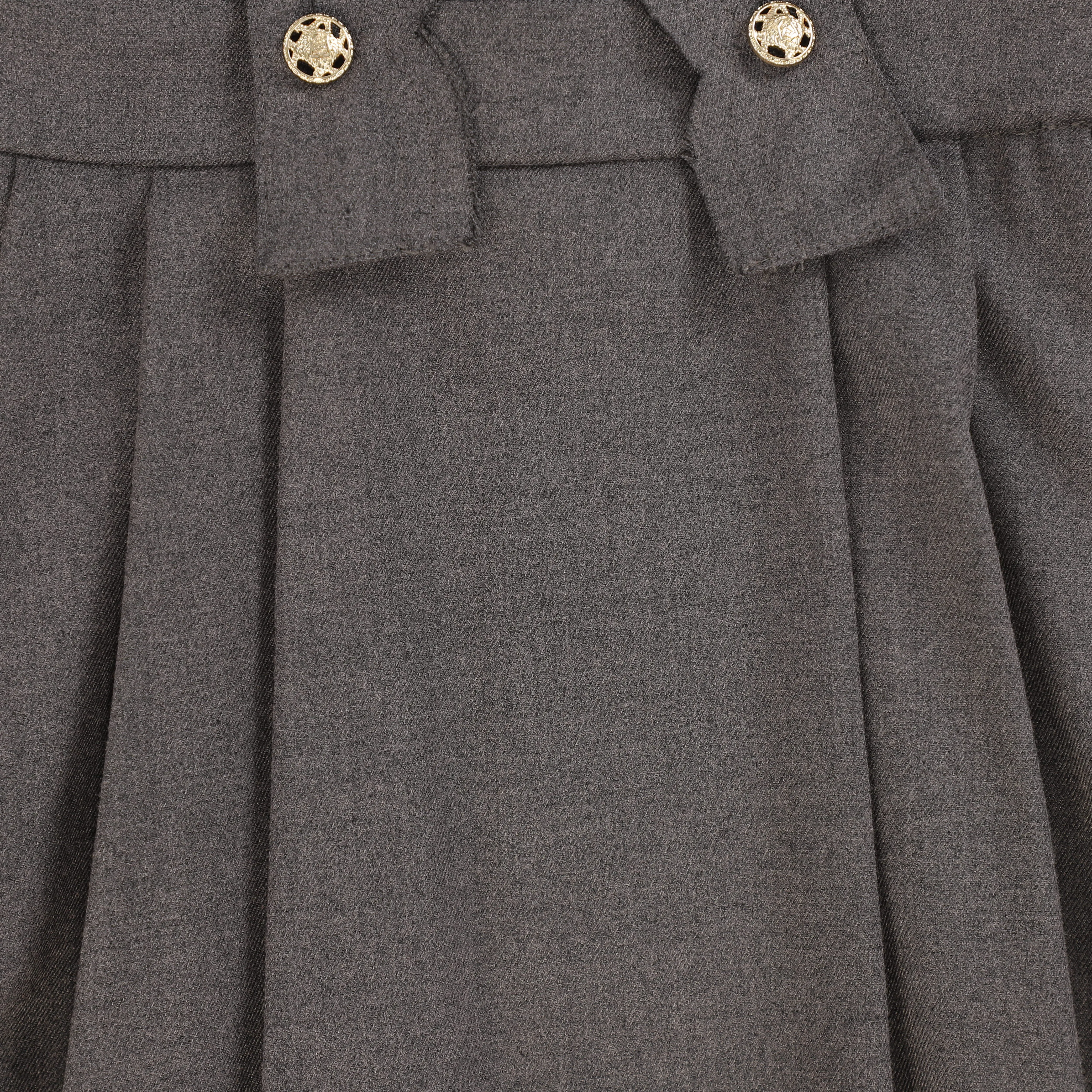 Wool scallop charcoal pleated jumper by Bace