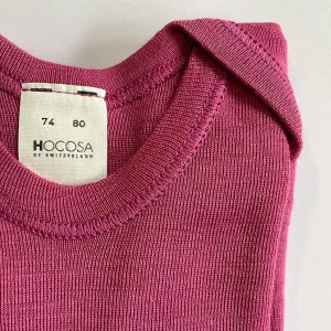 Wool Silk Long Sleeve Fushia Tee