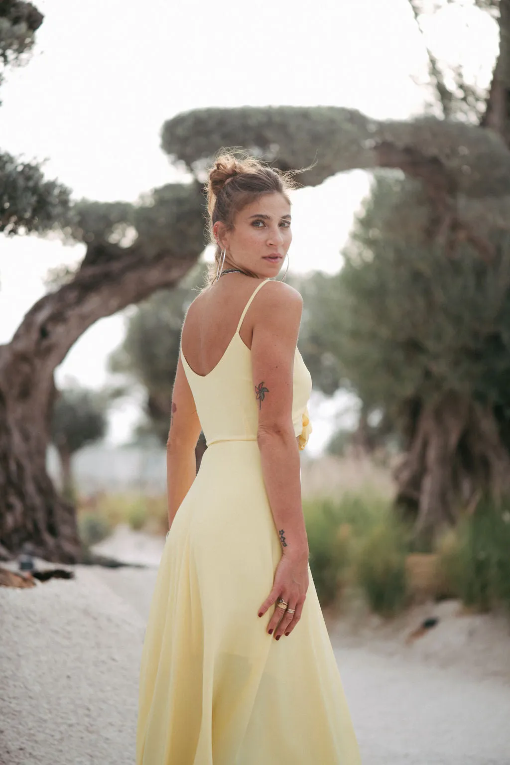Yellow flower dress