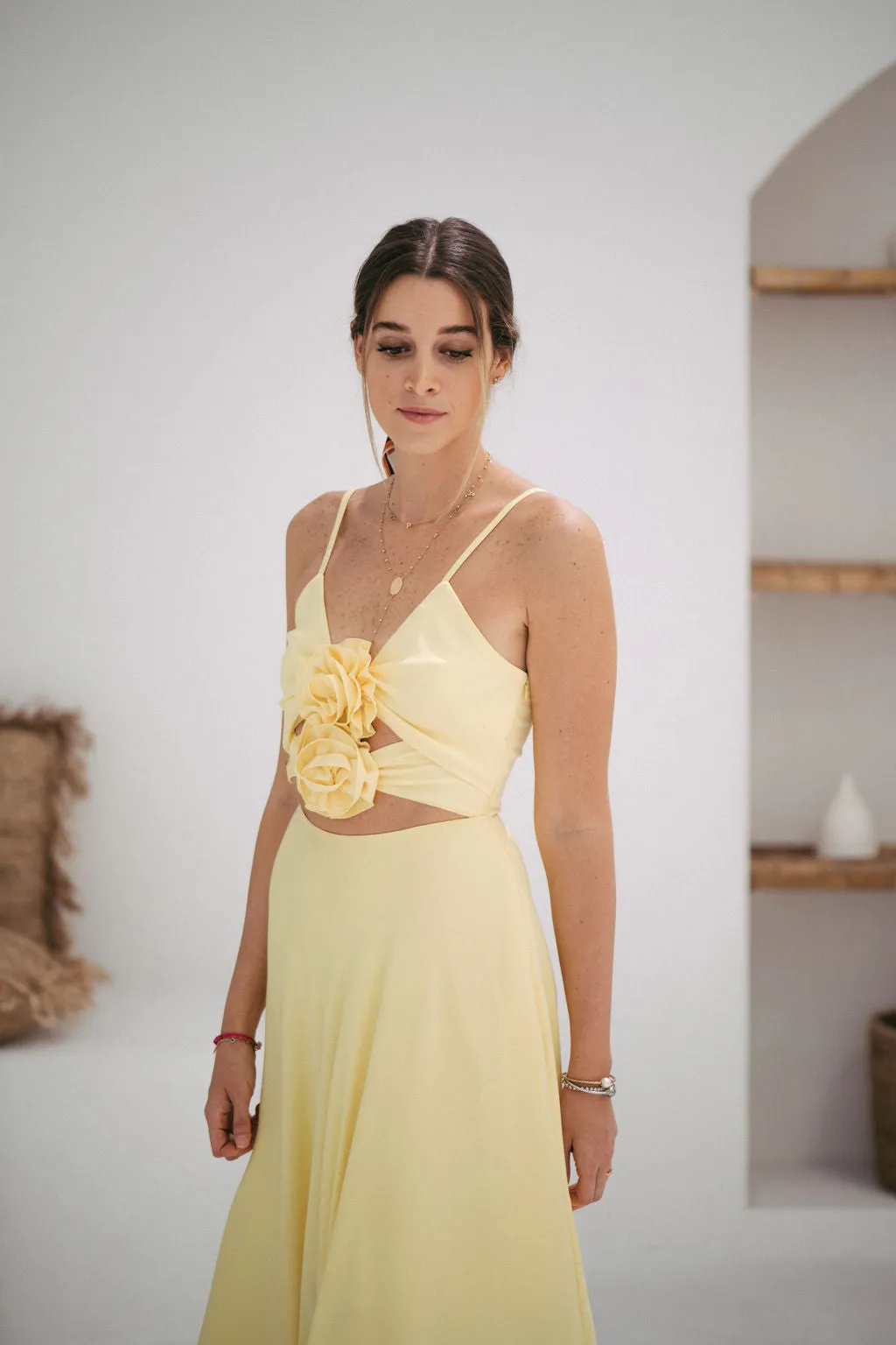 Yellow flower dress