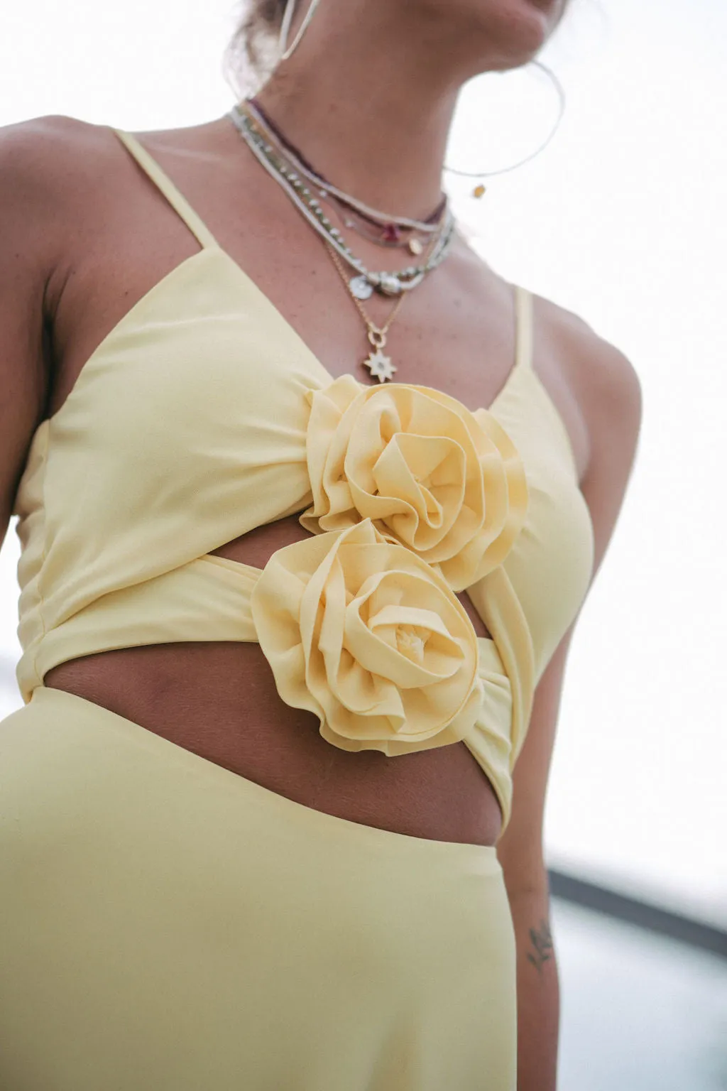 Yellow flower dress