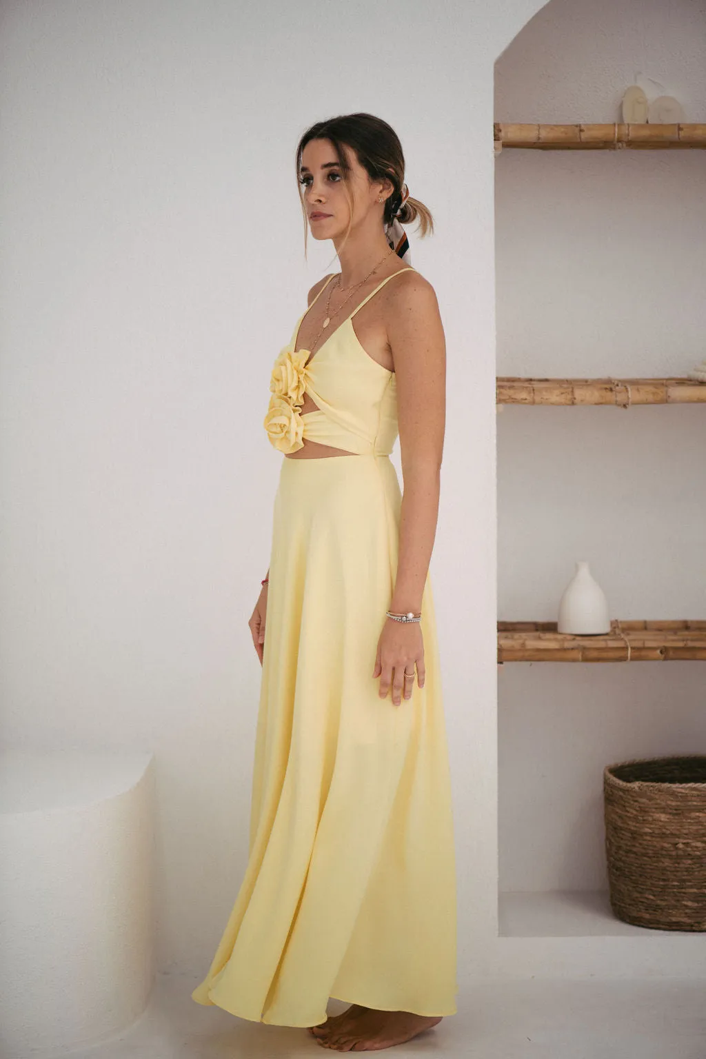 Yellow flower dress